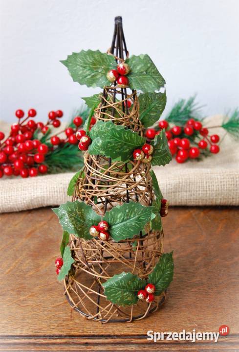 Choinka pleciona ostrokrzew ozdoba świąteczna Lublin sprzedam
