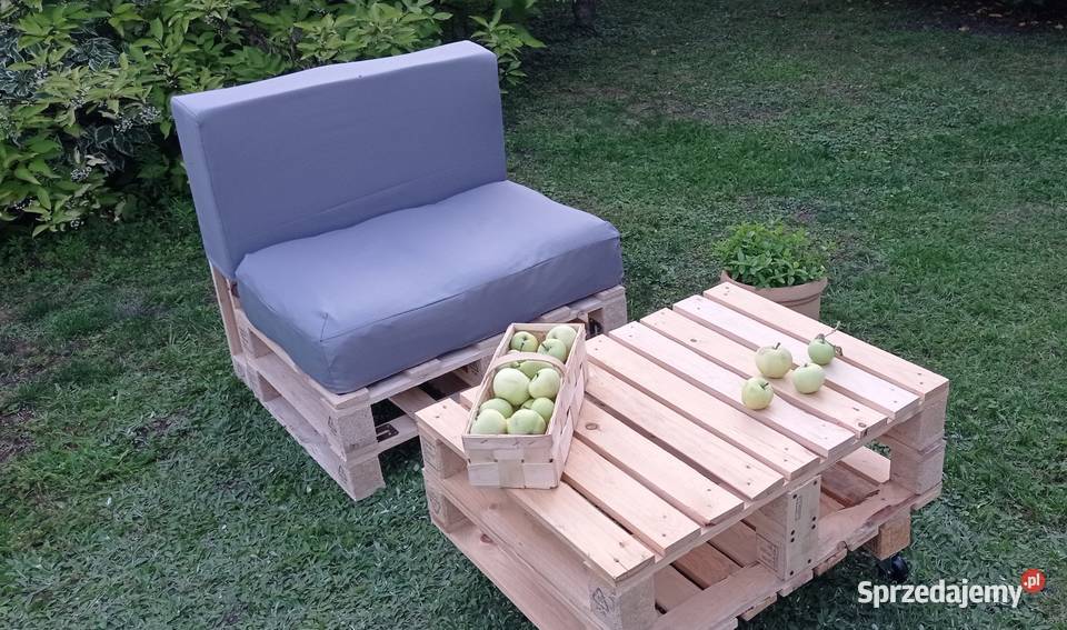 Fotel ogrodowy z materacem drewno Wrocław sprzedam