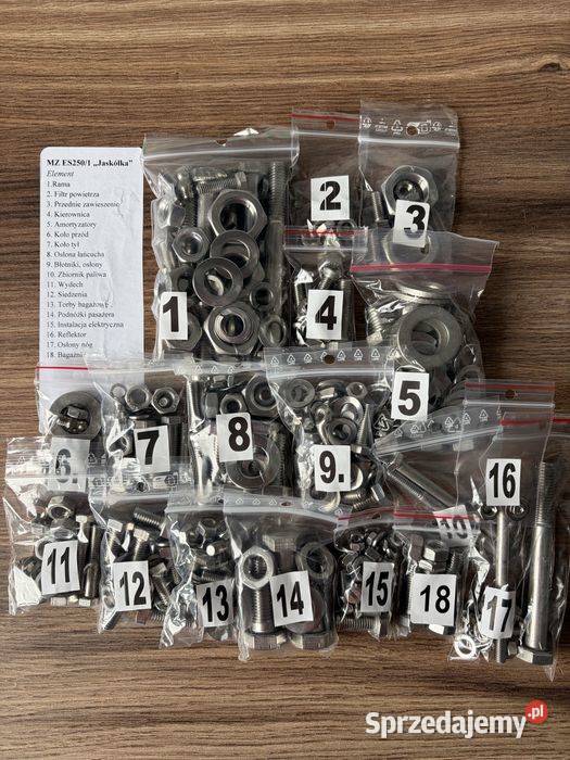 NOWY KOMPLET ŚRUB ŚRUBY NIERDZEWNE MZ ES 1751 MZ Bielsko-Biała sprzedam