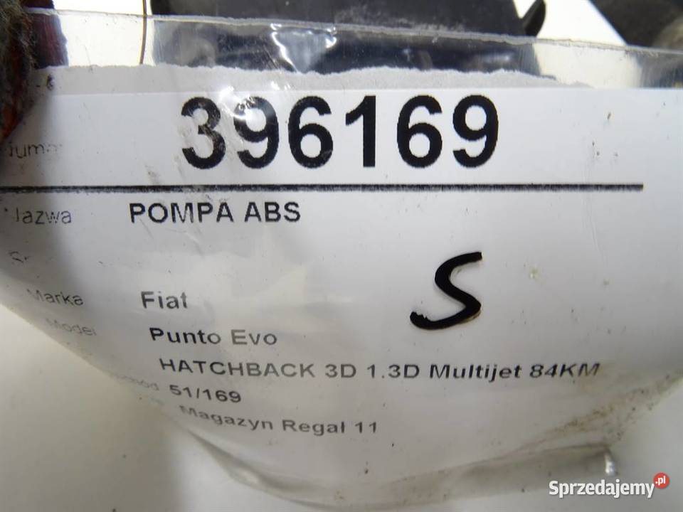 POMPA ABS FIAT PUNTO EVO 51894800 13 84 sprzedam
