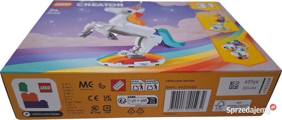 Klocki Lego Creator 3w1 Magiczny jednorożec Lego