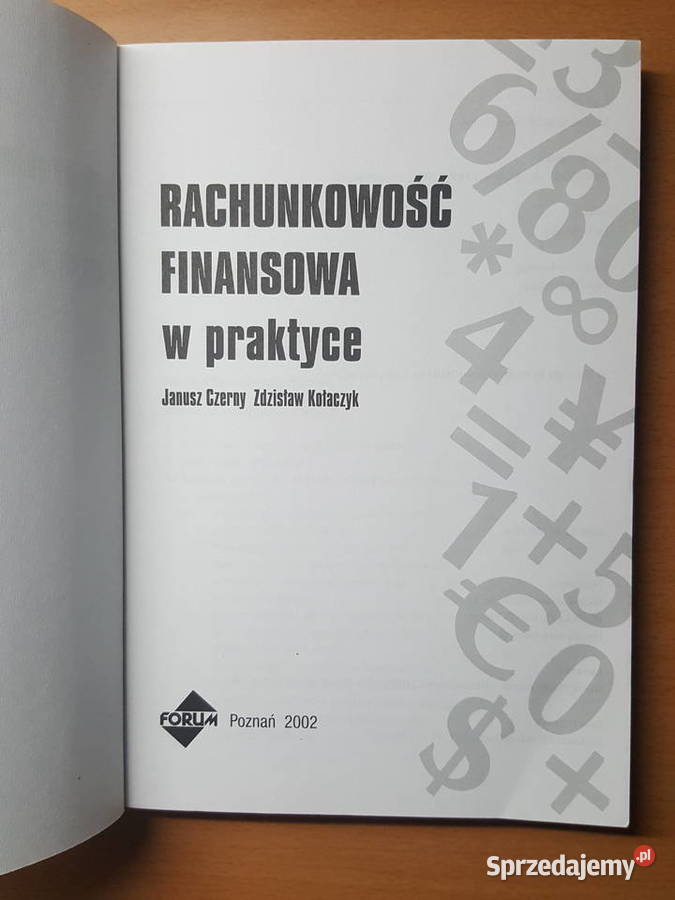 RACHUNKOWOŚĆ finansowa w praktyce J Czerny i Z Poznań