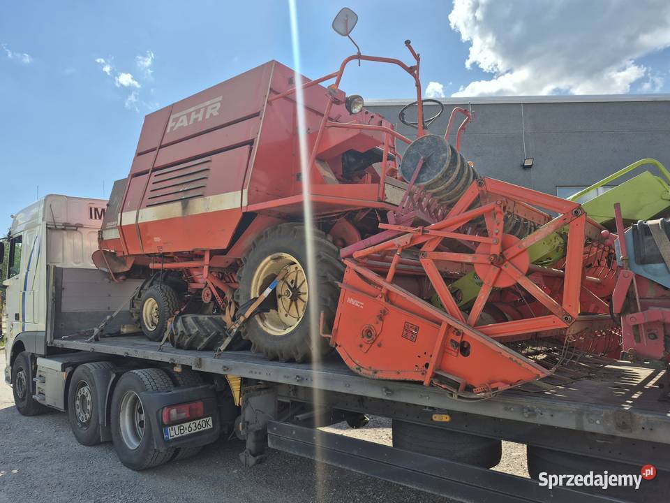 Kombajn zbożowy Fahr m750 z sieczkarnia Dragany