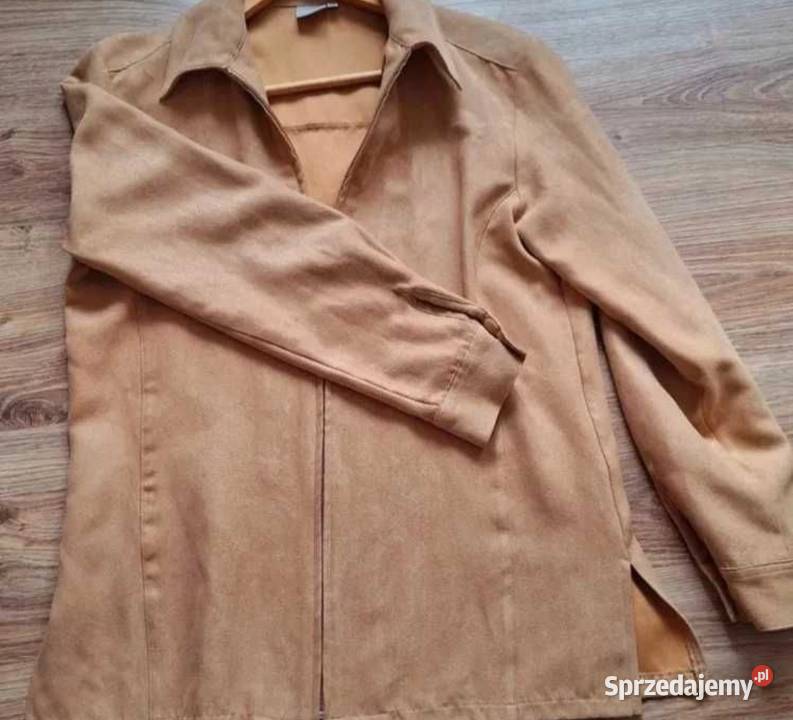 Jesienna zasuwana karmelowa lekka kurtka Kraków