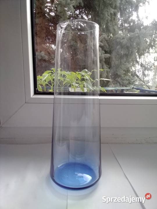 dzbanek szklany z dwoma szklaneczkami niebieskie odcienie błękitu Ceramika i szkło Łódź sprzedam