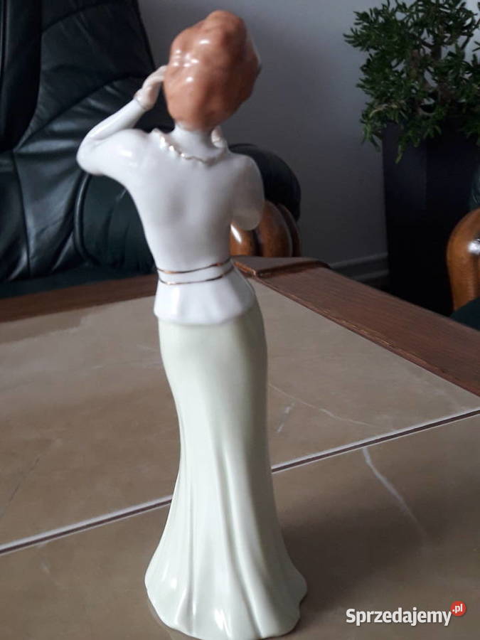 Dama z lusterkiem Royal Dux Czechosłowacja lata lubelskie Janów Lubelski