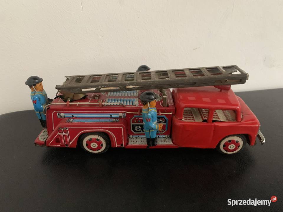 Stara zabawka PRL wóz strażacki Świebodzice