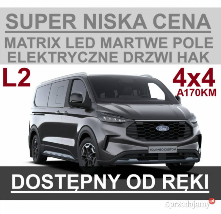 Ford Tourneo Custom L2 Super Niska 4x4 A170 światła LED Szczecinek