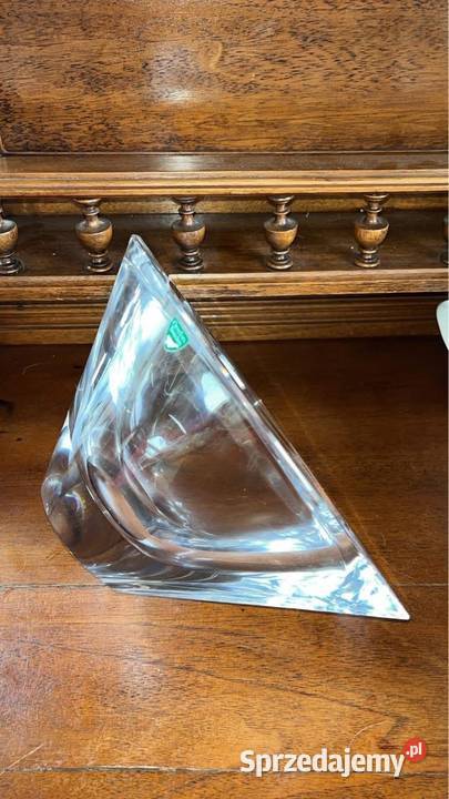 Patera misa Orrefors Marin Cut Art Glass Gdańsk