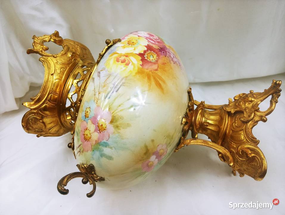 Śliczny wazon Brąz Porcelana Empir 19 w Nowa Sól