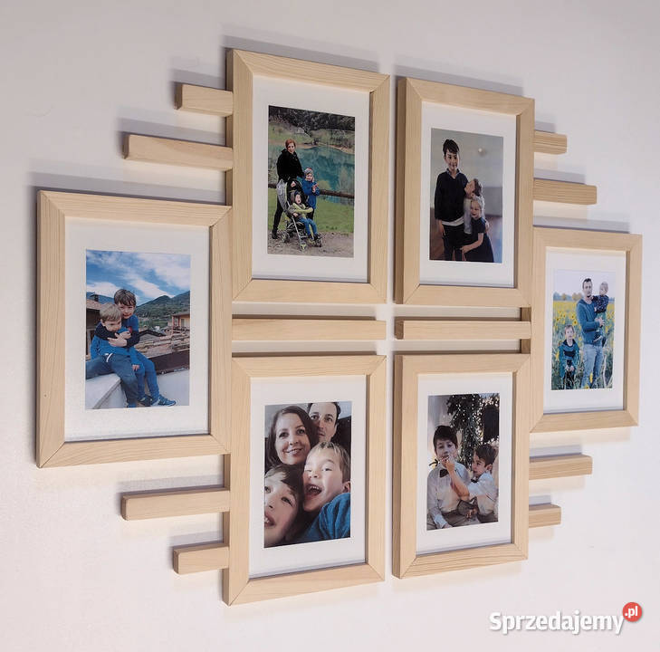 Drewniana Multirama Ramka Na 6 Zdjęć 15x21 Ramki i ramy kujawsko-pomorskie Bydgoszcz
