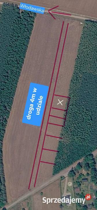 Działka rolna 1200 m2 Michałówka koło Parczewa 35m Grunty i działki