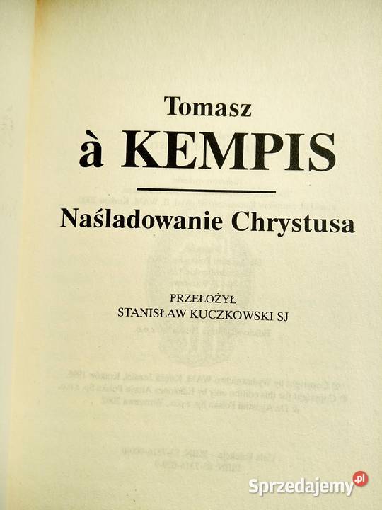 Naśladowanie Chrystusa Kempis książki Bródno Warszawa