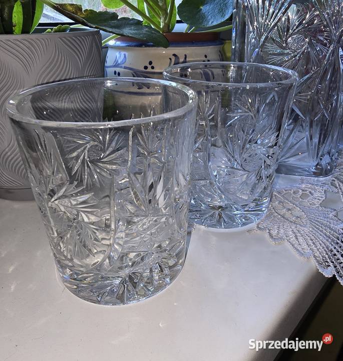 Kryształowa karafka plus 2 szklanki do whisky Sosnowiec