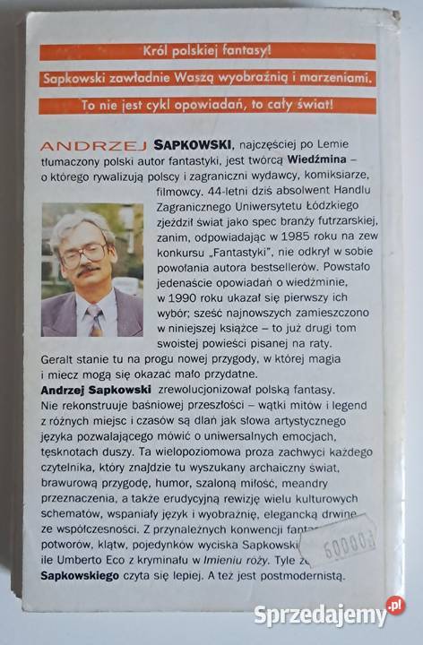Miecz przeznaczenia Andrzej Sapkowski Warszawa