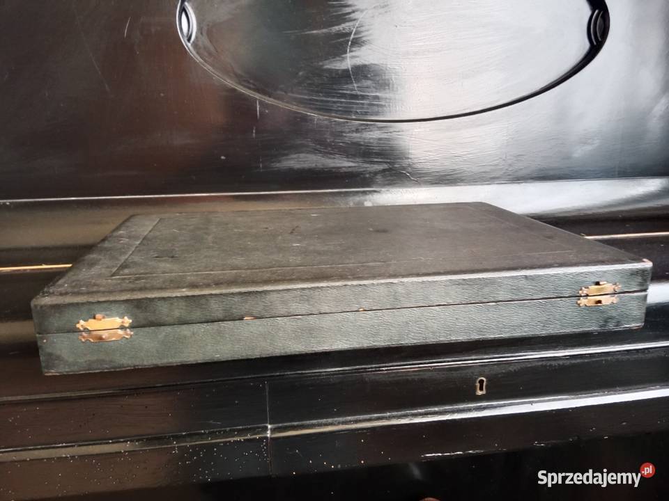 Zabytkowy Neseser Walizka na Sztućce Stylplater