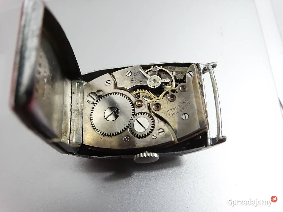 Szwajcarski Vintage Art Dco 15 Jewels SPRAWNY Biłgoraj