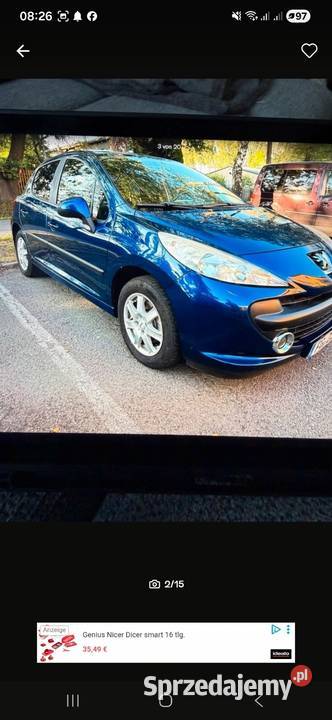 Peugeot 207 2008r benzyna 207
