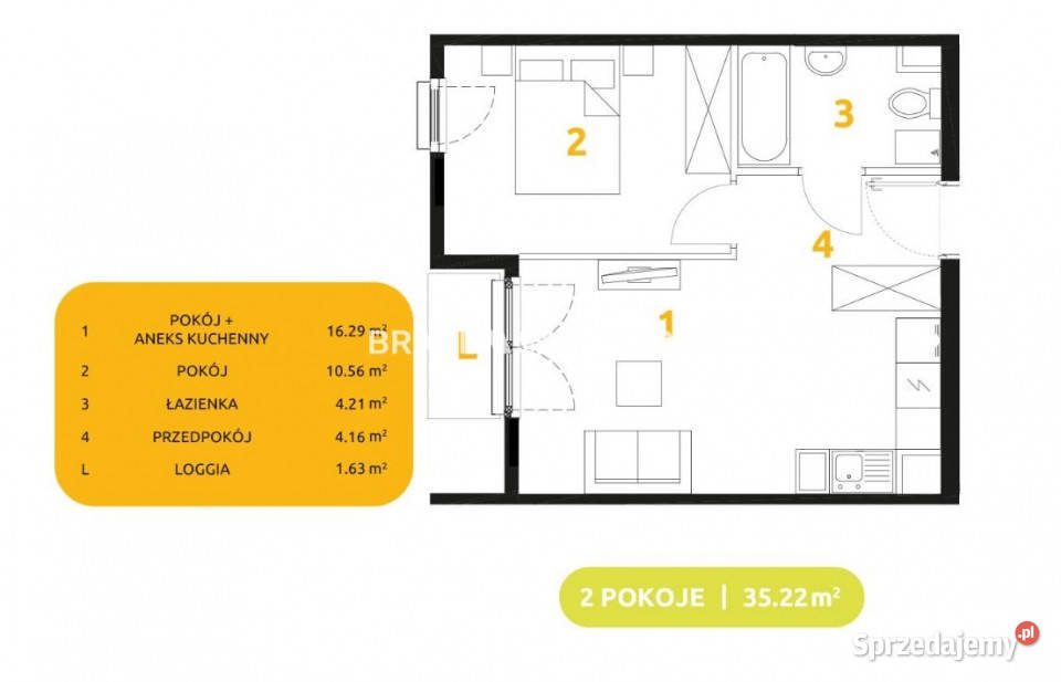 Mieszkanie 3522m2 2 pokoje Kraków 29 listopada małopolskie