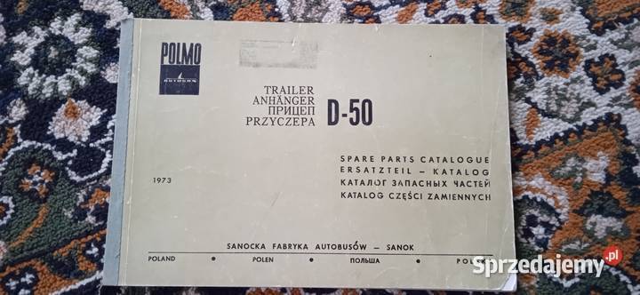 Katalog części zamiennych przyczepa D50