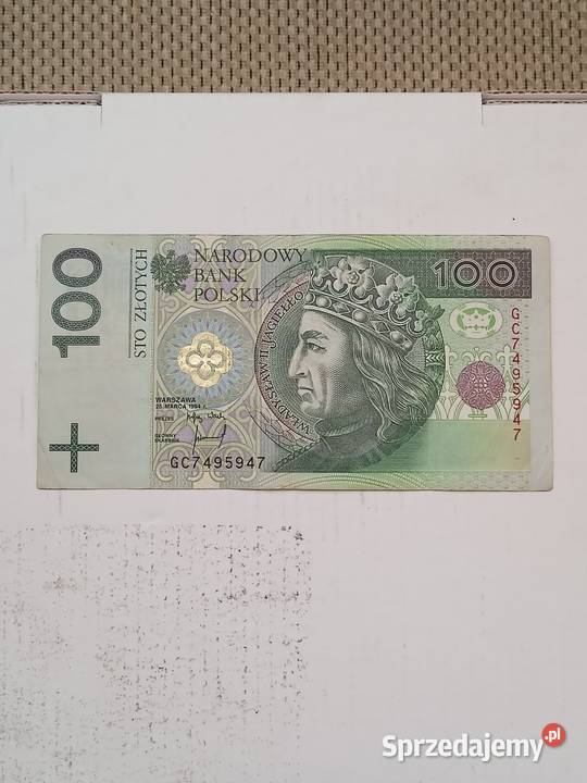 Banknot 100 Radar GC 749 5 947 1994r Siedlce