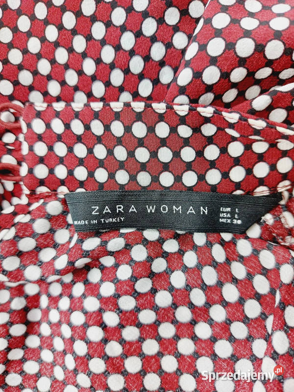 Bluzka damska w groszki kropki długi rękaw 100 Rozmiar 40(L)