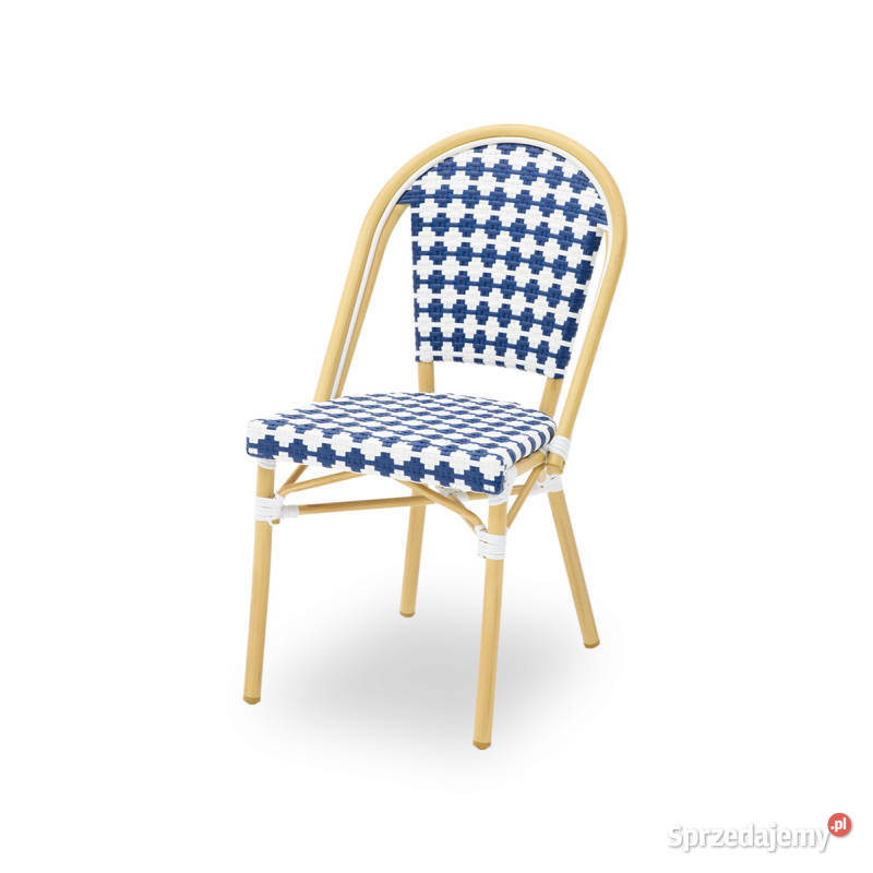 Krzesło technorattanowe MATTEO niebieskie