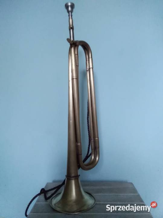 Stara mosiężna trąbka sygnałowa z lat 30 tych Kraków