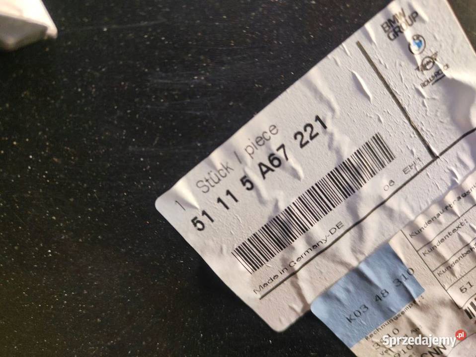 Ślizg Mocowanie Zderzaka Lewy Przód BMW 7 G70