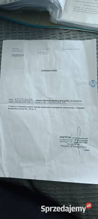 Zmywarka wyparzarka Bosch Toruń