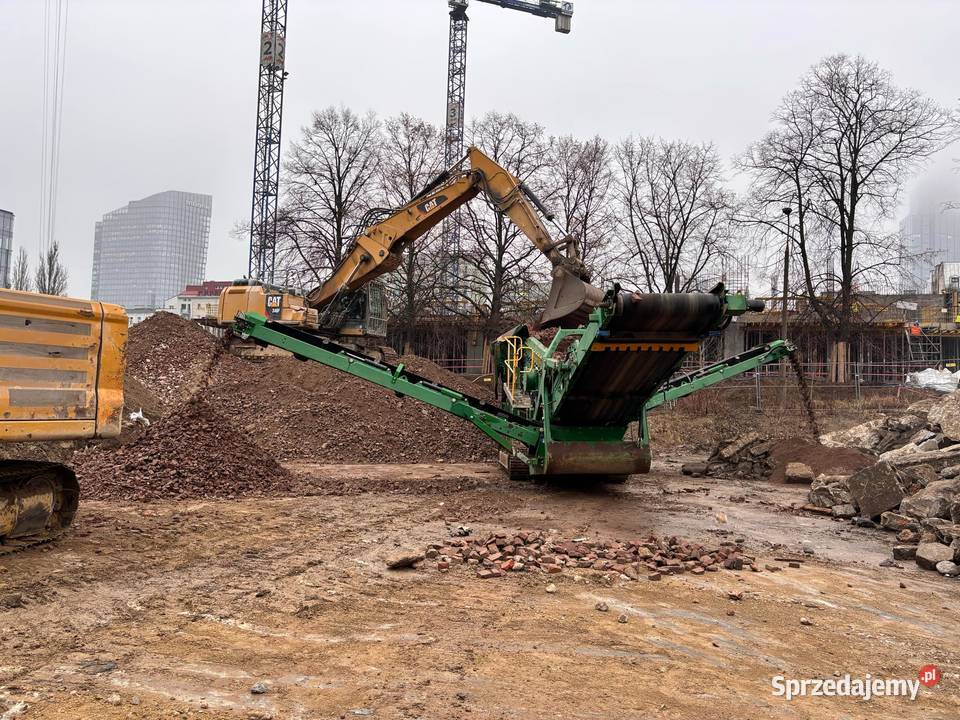 Kruszenie betonu gruzu kamieni Kruszarka wynajem Warszawa