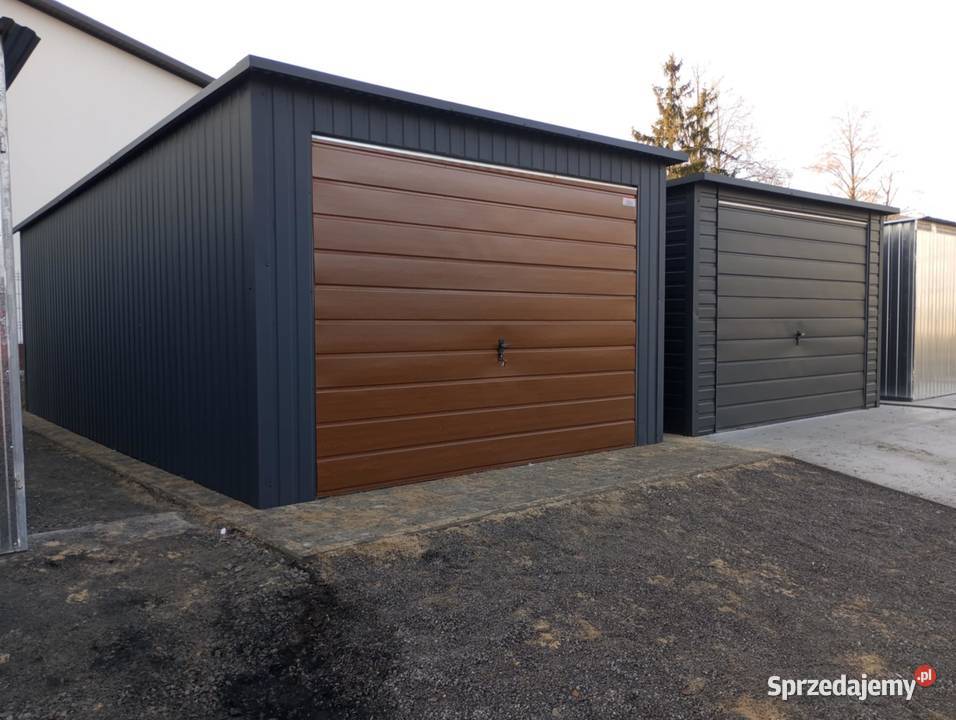Garaż 4x5 antracyt brama uchylna do góry Gołąb