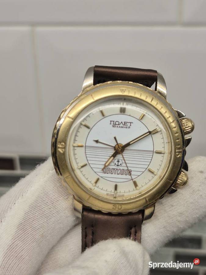 Radziecki mechaniczny zegarek Poljot Nautilus z Męskie Chorzów