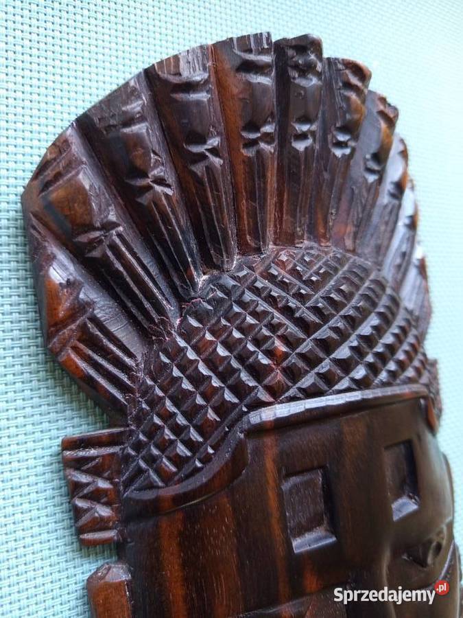 Afrykańska maska ceremonialna ręcznie rzeźbiona Figurki i rzeźby mazowieckie