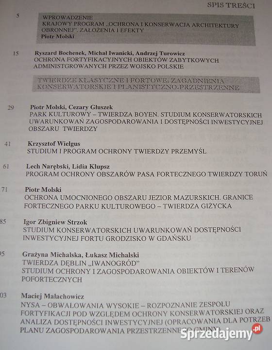 x AS Ochrona i konserwacja architektury obronnej Warszawa