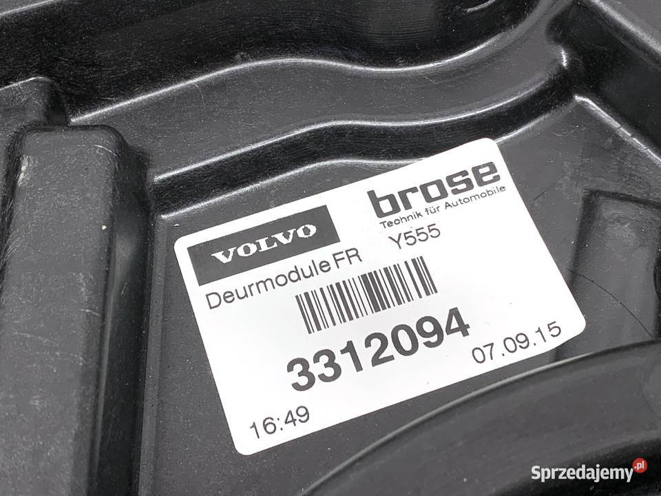 PODNOŚNIK SZYBY PRAWY PRZÓD VOLVO V40 31276216 Mechanizmy opuszczania szyb
