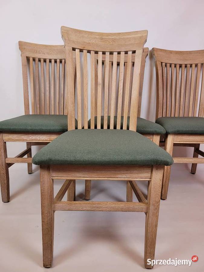 Komplet dębowych krzeseł do jadalni 4 zachodniopomorskie Białogard