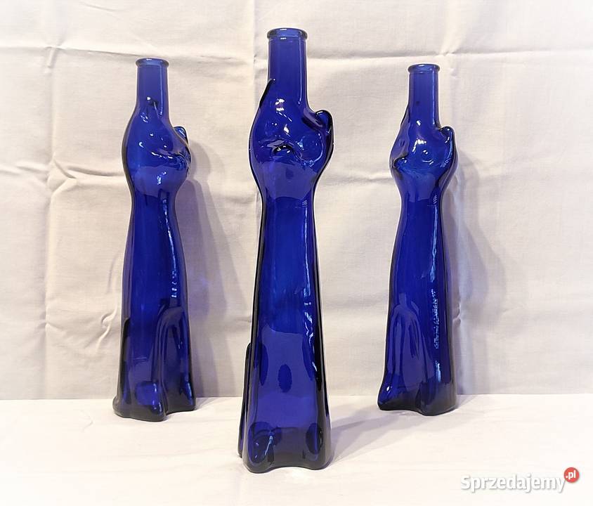 Butelka KOT szkło ozdobna dekoracyjna wazon Jasień