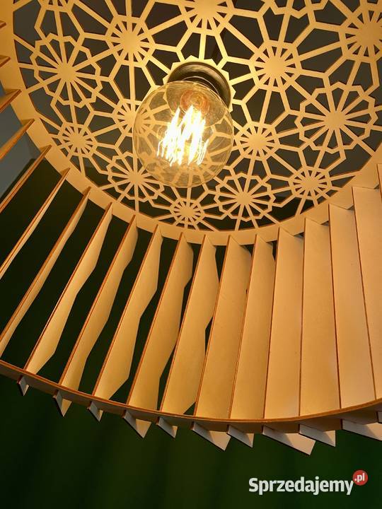 Abażur drewniany lampa dekoracyjna Mira Tarnów sprzedam