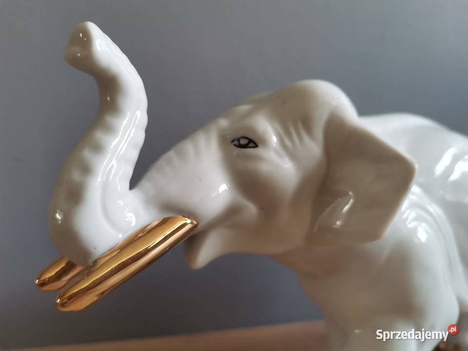 Stara figurka porcelanowa Słoń porcelana Steatyt śląskie Katowice