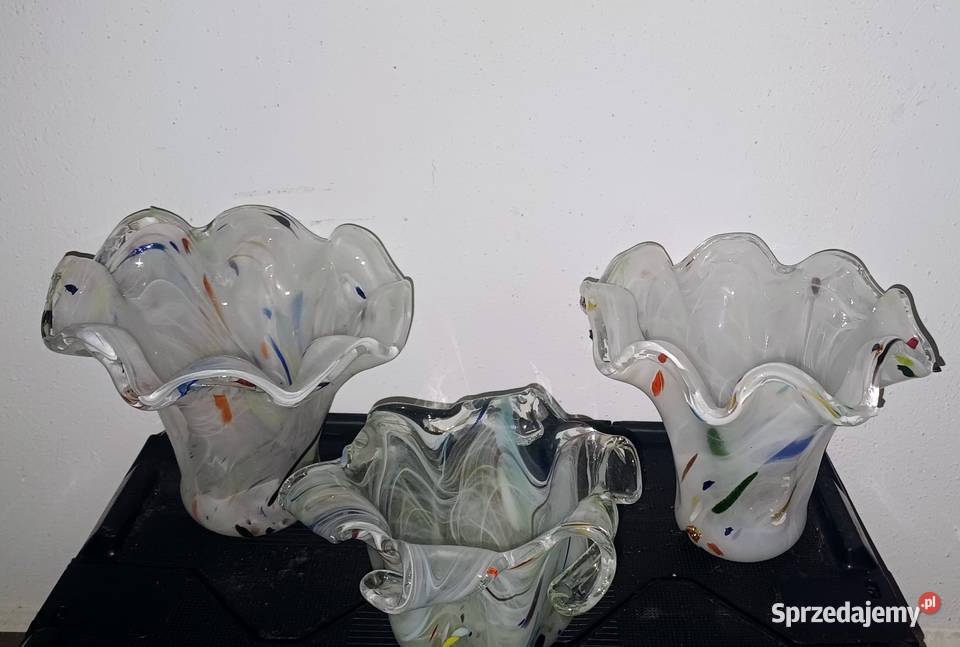 Zestaw wazonów Murano sprzedam