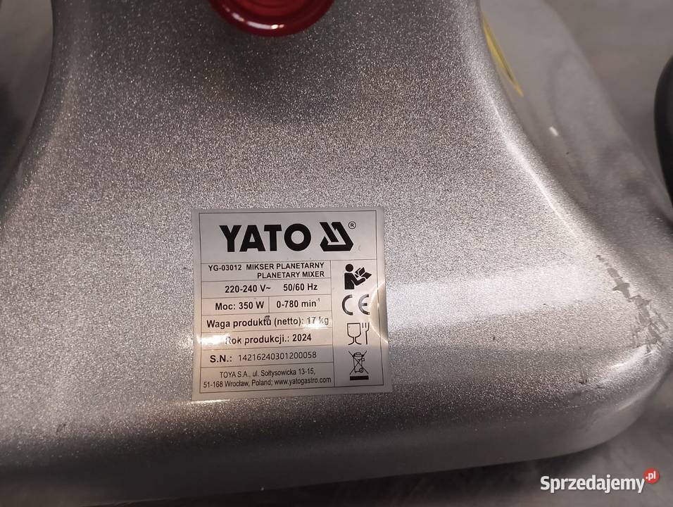 Mikser planetarny z 3 końcówkami YG03012