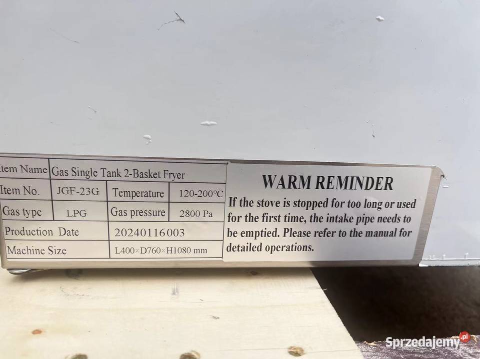 Frytownica dwukomorowa do gastronomii Gastronomia Warszawa