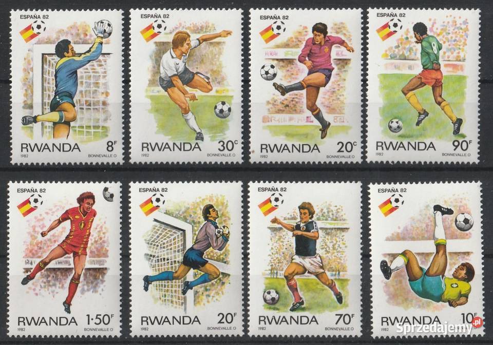 RWANDA MŚ HISZPANIA 1982 CZYSTE Filatelistyka Łódź
