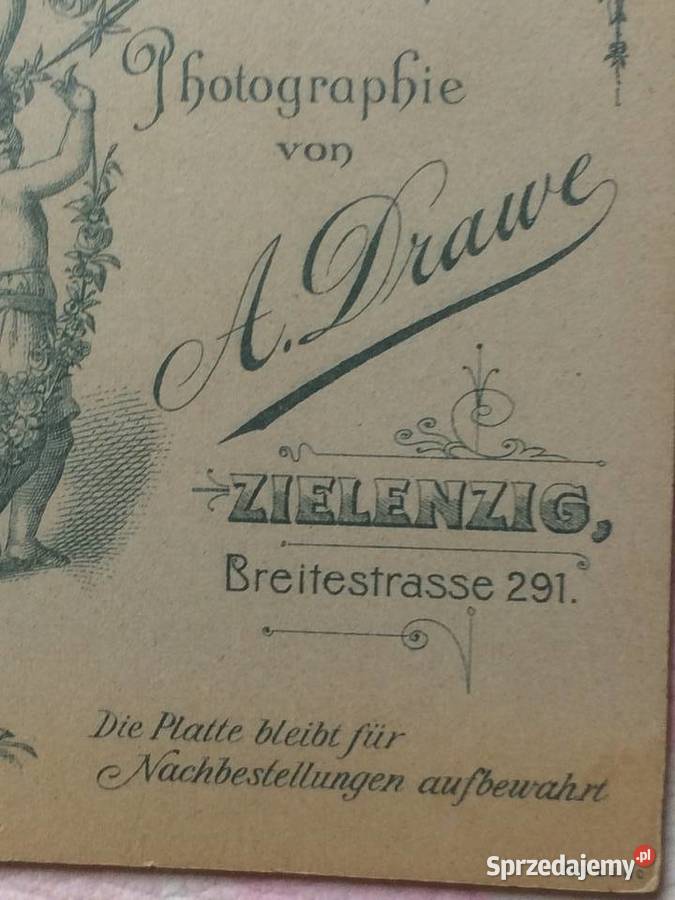 1234 SULĘCIN Niemieckie Zdjecie Kartonikowe zachodniopomorskie Szczecin