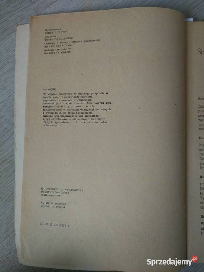 Diody i tyrystory miękka Poradniki, albumy i reportaże Gdańsk