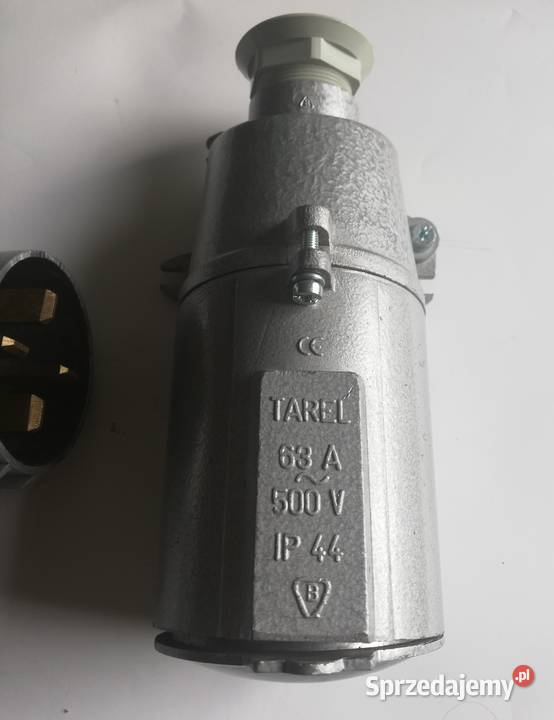 Wtyk metalowy 63A 500V płaskie styki Tarel Dąbrowa Górnicza