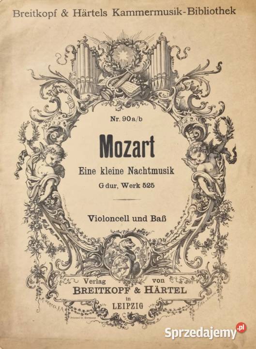 Mozart Eine kleine Nachtmusik dekoracja vintage Kołobrzeg