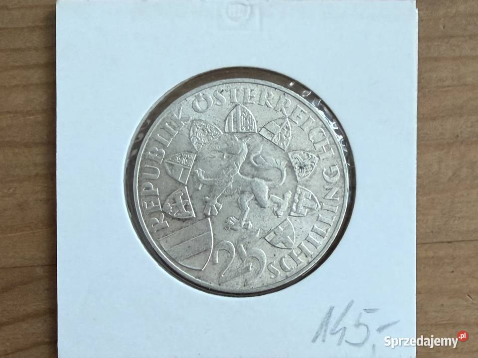 Moneta Austria 25 szylingów Ag 1959 r I Gliwice