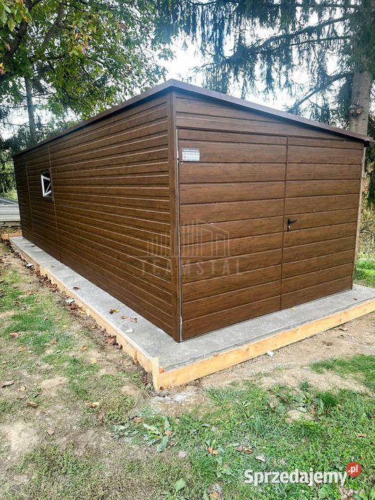 Garaż Blaszany 3x9m Brama Dwuskrzydłowa Drzwi 2x Jastrowie